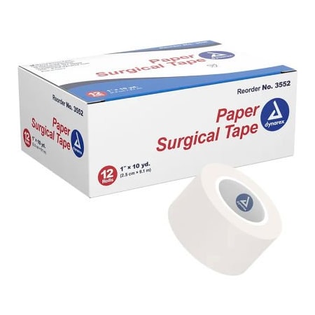 Dynarex Dynarex Paper Surgical Tape, 1inW x 10 yards, Pack of 144 3552